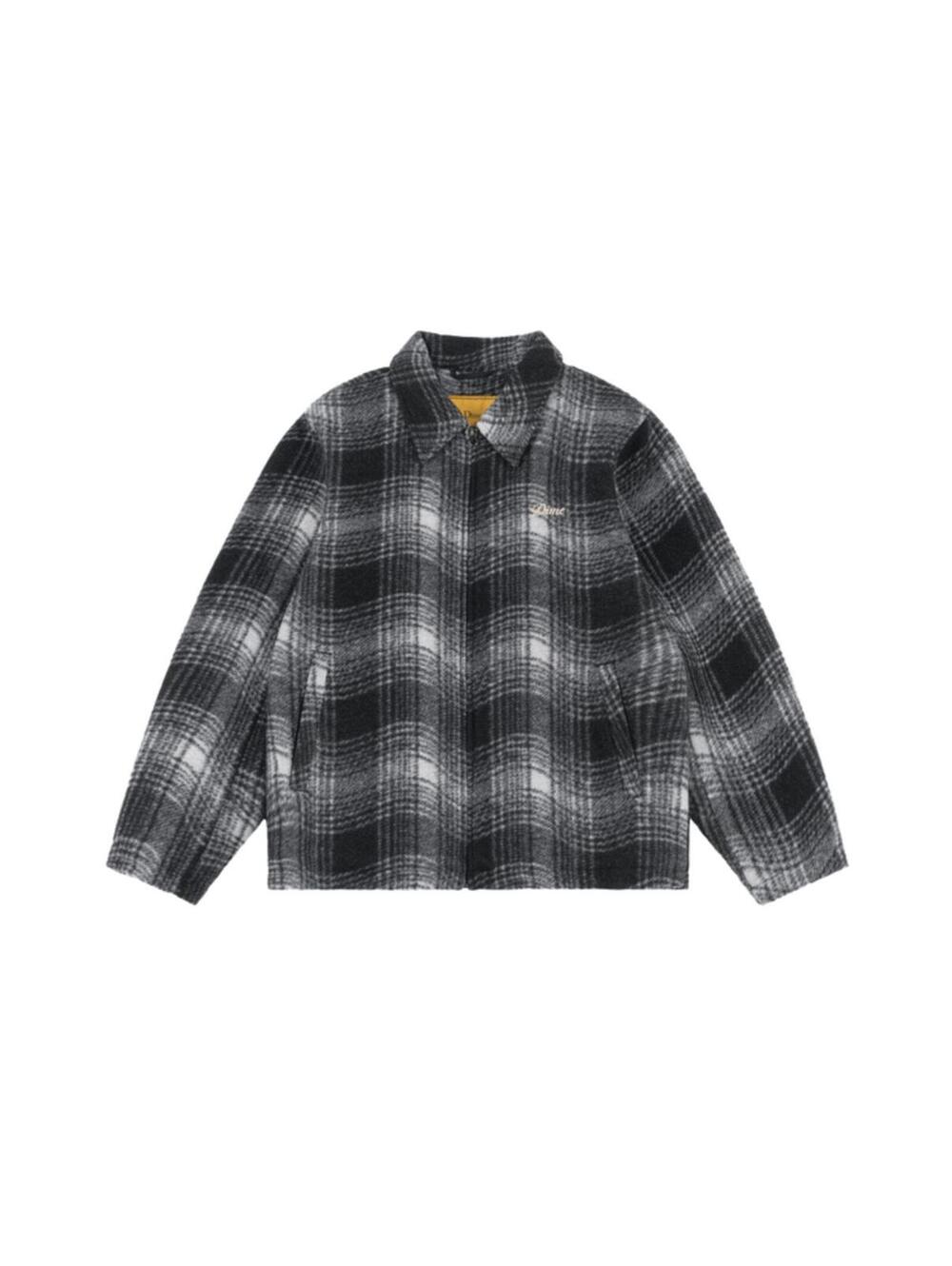 Dime Wave Plaid Jacket Charcoal • M